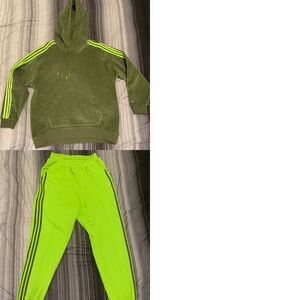 Adidas x Ivy Park Green and Yellow tracksuit